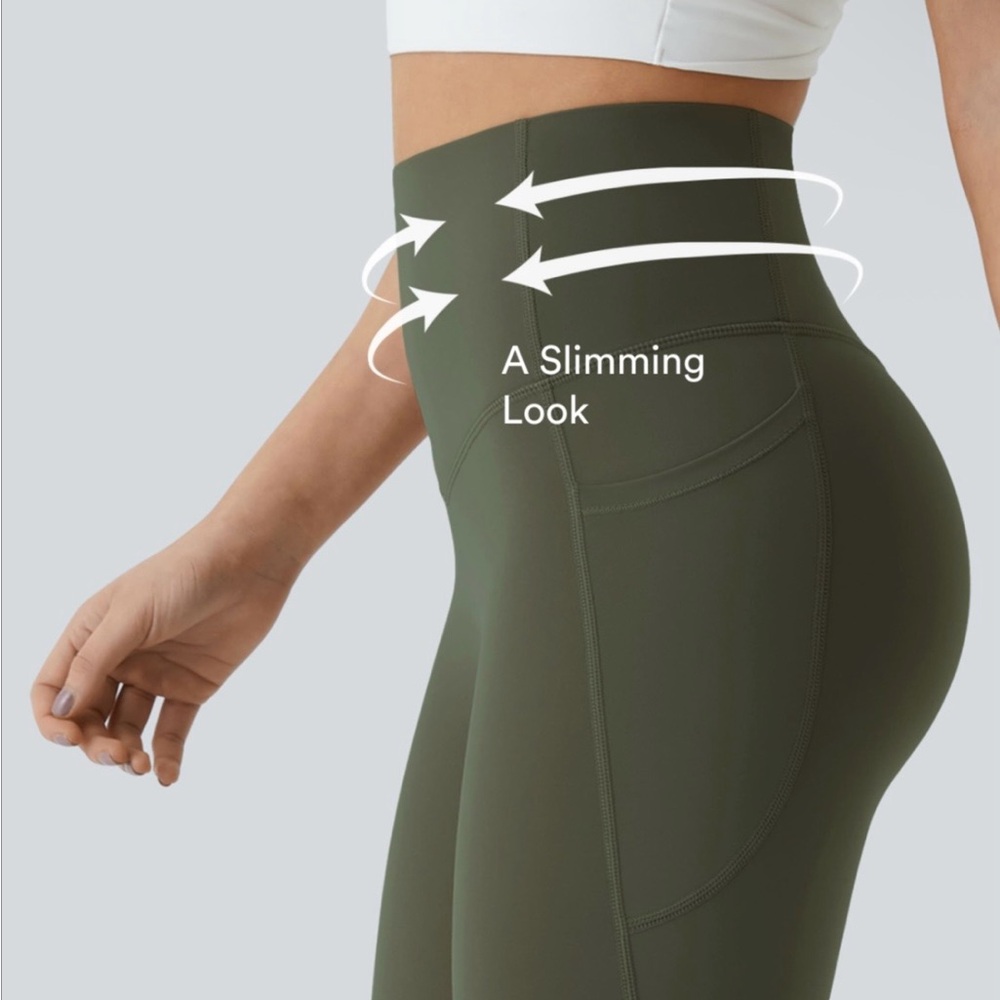 HALARA Flared Leggings - Olive XS - Picture 10 of 14